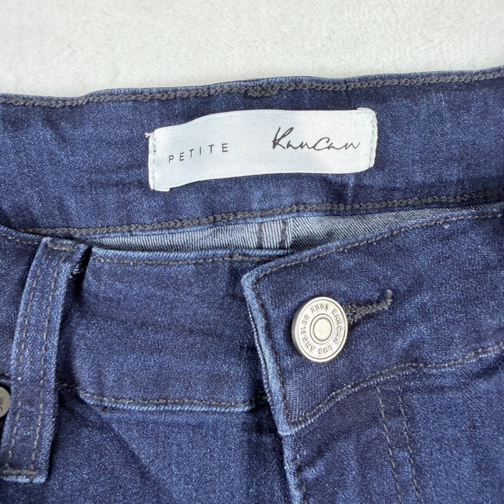 KanCan Petite Flare Jeans Dark Wash Whiskering Size 11/29 KC6102D-PT - Picture 3 of 10
